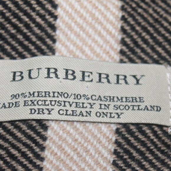 Auth $730 BURBERRY Merino Cashmere Nova Check Extra Long 92" Fringe Scarf Mint! - Picture 2 of 5